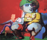 Шпаковский Виктор "Мать и дитя", 1996, холст, масло, 150/200